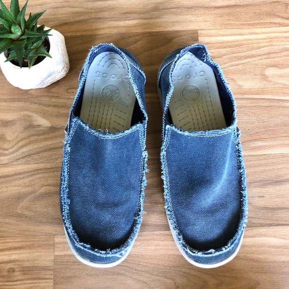 crocs denim shoes